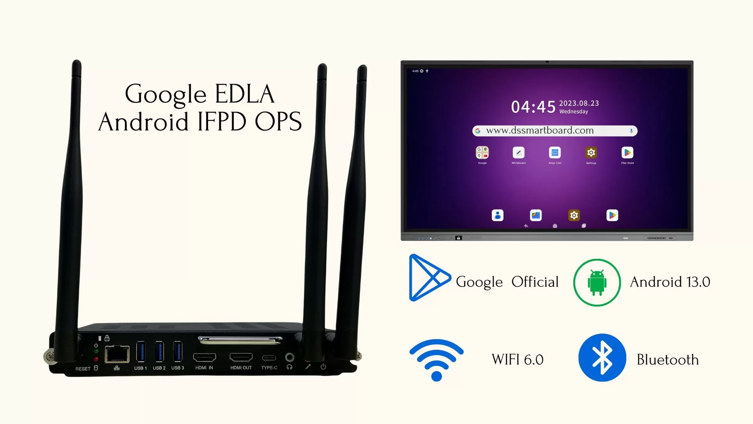 Google EDLA Certified OPS Computer M8195 for Interactive Flat Panels